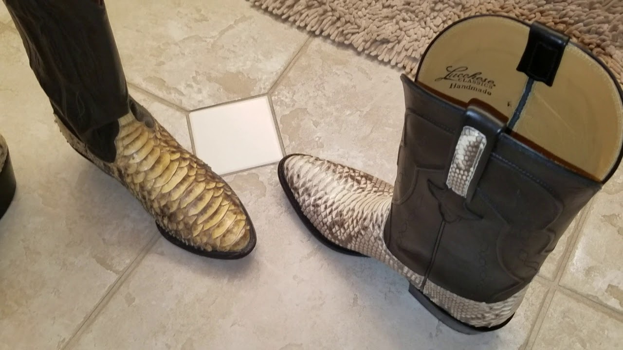 Lucchese Classics back cut python boots