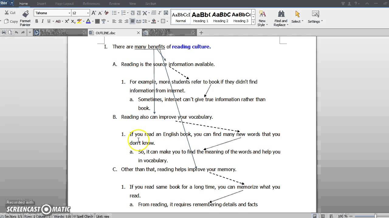 outline paragraph1