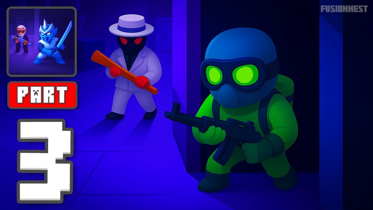 Stealth Master: Assassin Ninja - Gameplay Walkthrough Part 3 - Saving Hostages (iOS, Android)