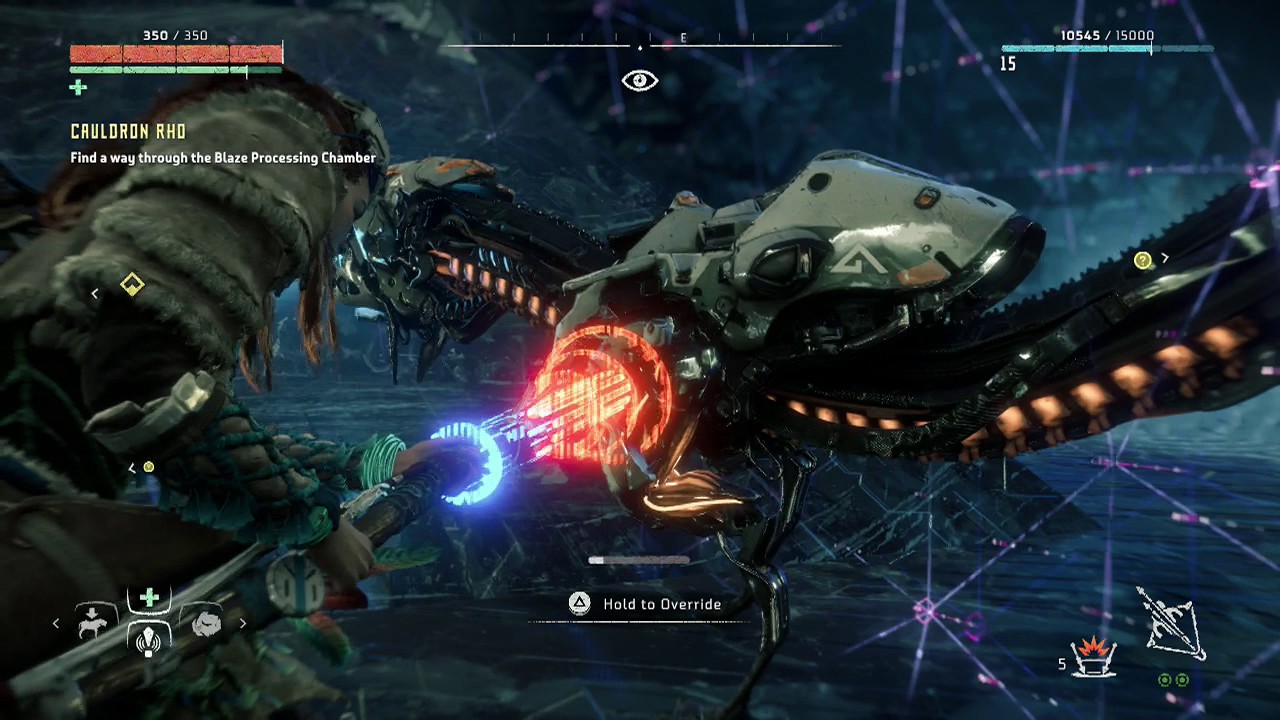 Horizon Zero Dawn Find a Way through the Blaze Processing Chamber
