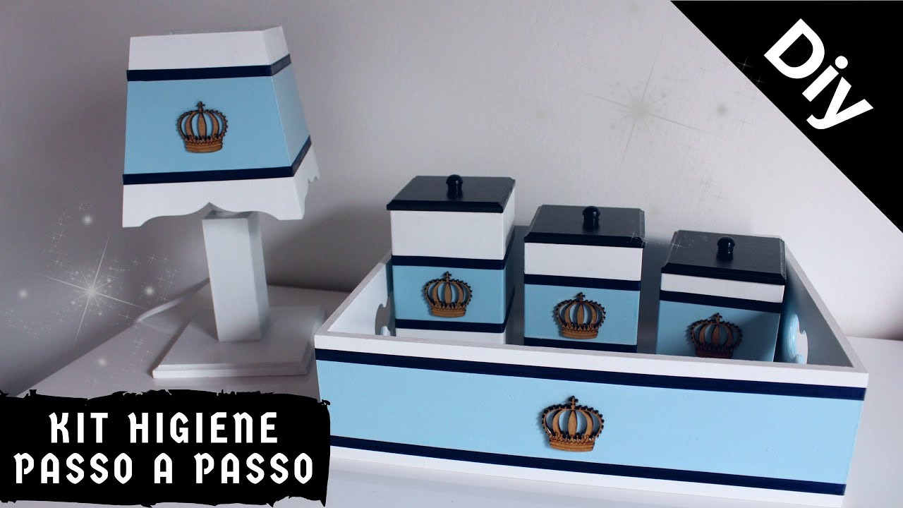 KIT HIGIENE DO BEBÊ MDF CRU - PASSO A PASSO PINTANDO - Thabata Gasperi