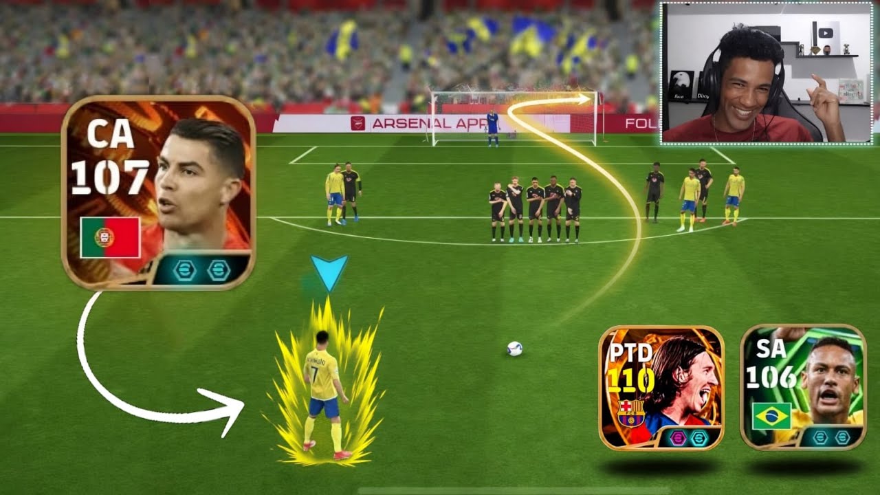 Neymar, Messi e CR7 no MODO PERFEITO no eFootball 2026 Mobile