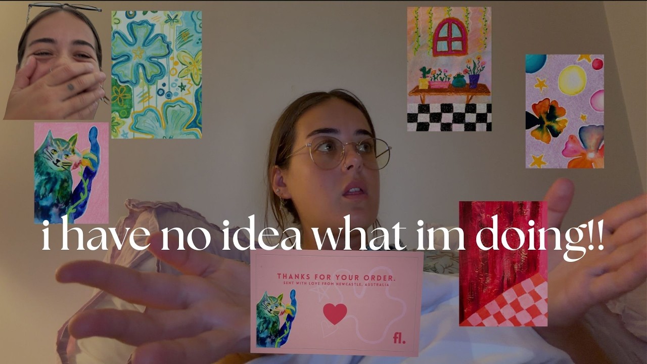 building a brand to sell my art from scratch with no following! raw + chaotic | VLOG
