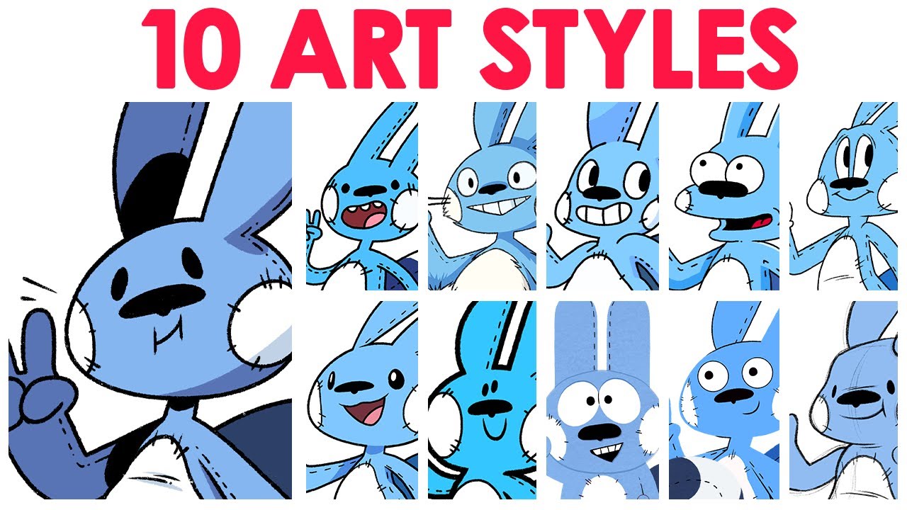 10 ART STYLE CHALLENGE - Cartoon Edition