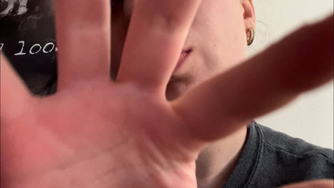 ASMR Tongue Clicks and Hand Movements (Lofi, Close)