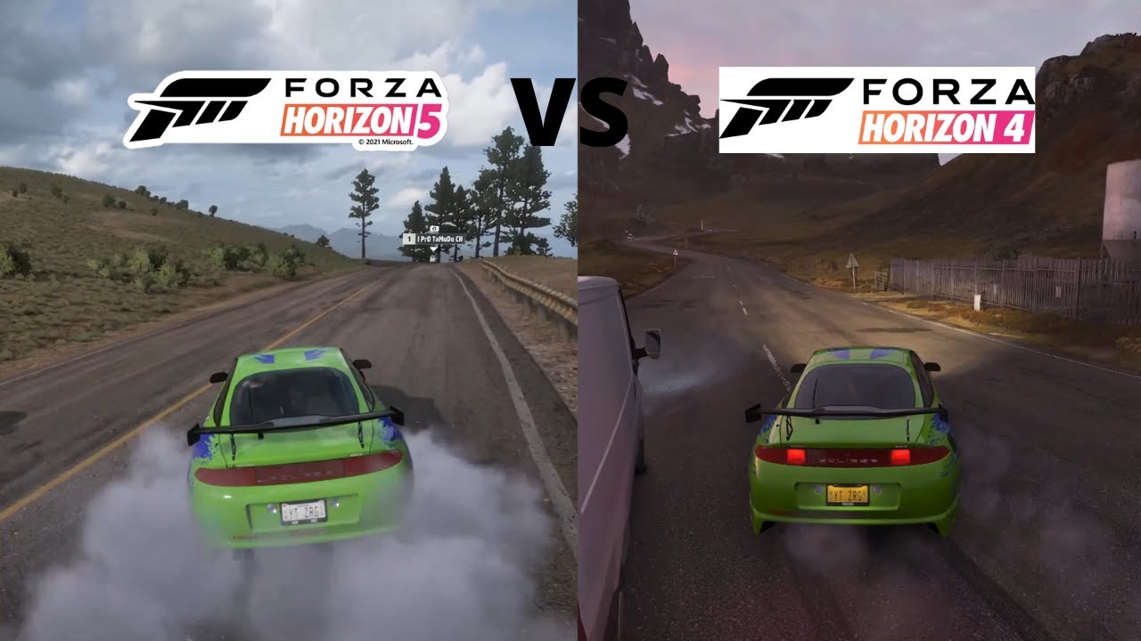 Drifting Comparison in Forza Horizon 4 and Forza Horizon 5