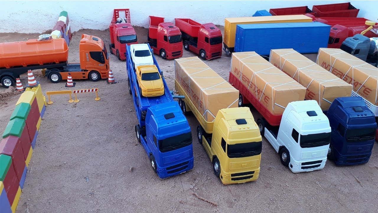 minha coleção de carreta e caminhão 2 brinquedos