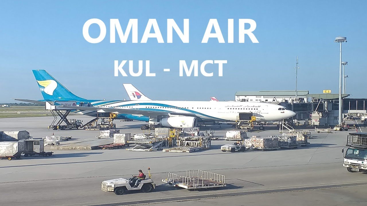 Oman Air Airbus A330 Full Flight Kuala Lumpur to Muscat Oman with moderate turbulence over India.