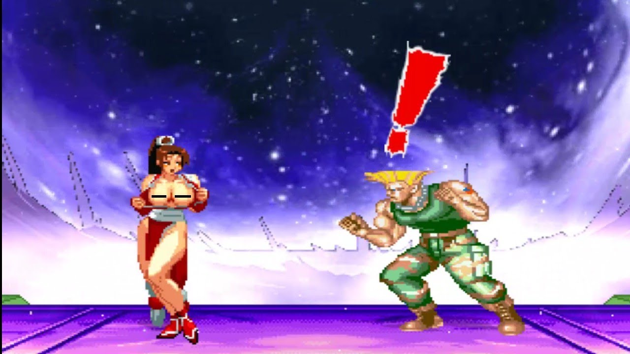 MAI SHIRANUI vs GUILE - High Level Gameplay - KOF vs Street Fighter Mugen