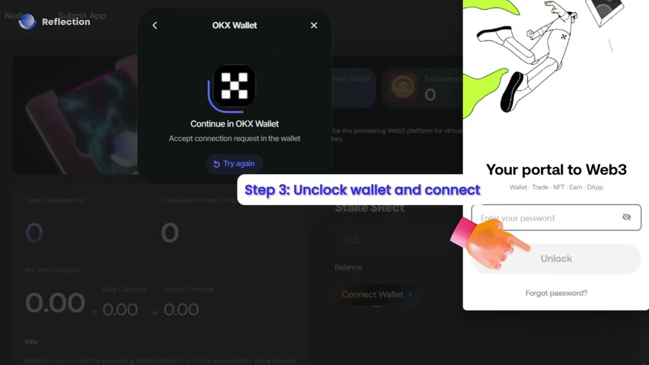 How to stake nodes and earn RECT tokens on the Reflection website