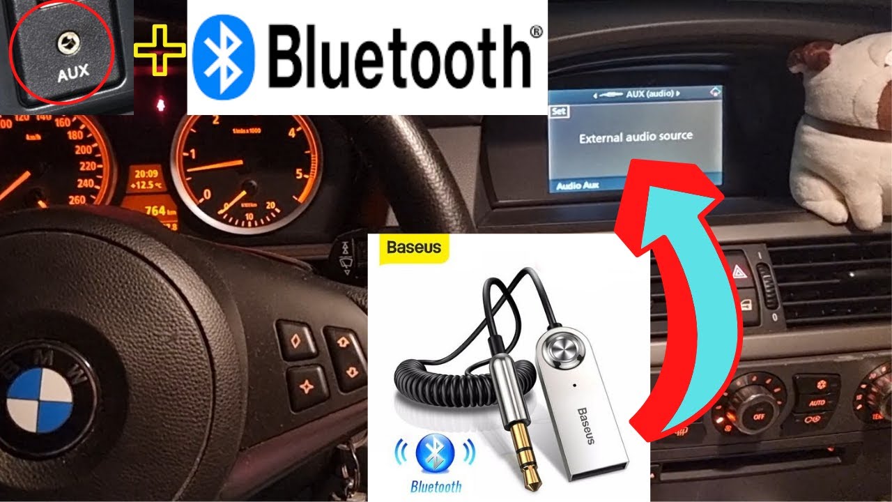 Музыка по Bluetooth через AUX с адаптером Baseus AUX Bluetooth (BMW E60)