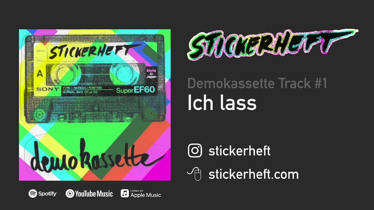 Stickerheft - Ich lass (von der EP &ldquo;Demokassette&rdquo;)