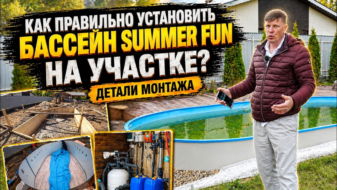 Как правильно установить бассейн Summer Fun на участке? Детали монтажа
