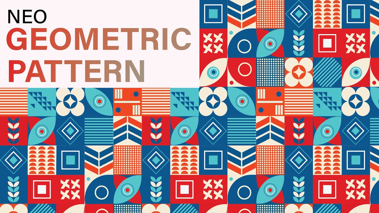 NEO GEOMETRIC | ADOBE ILLUSTRATOR 2020 TUTORIAL FOR BEGINNERS|Illstrator tutorial