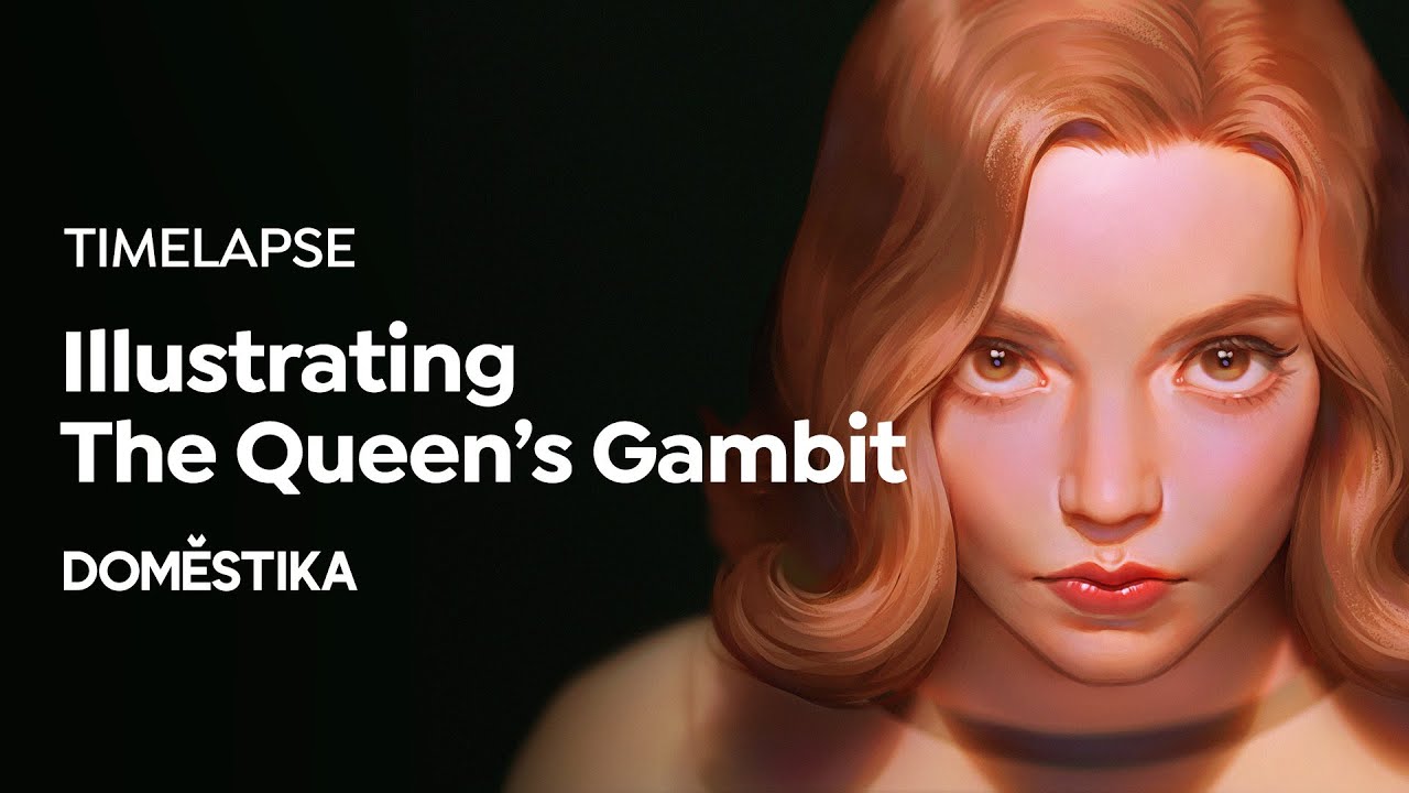 TIMELAPSE Photoshop | Ilustrando Gambito de Dama (Anya Taylor-Joy) | Karmen Loh | Domestika
