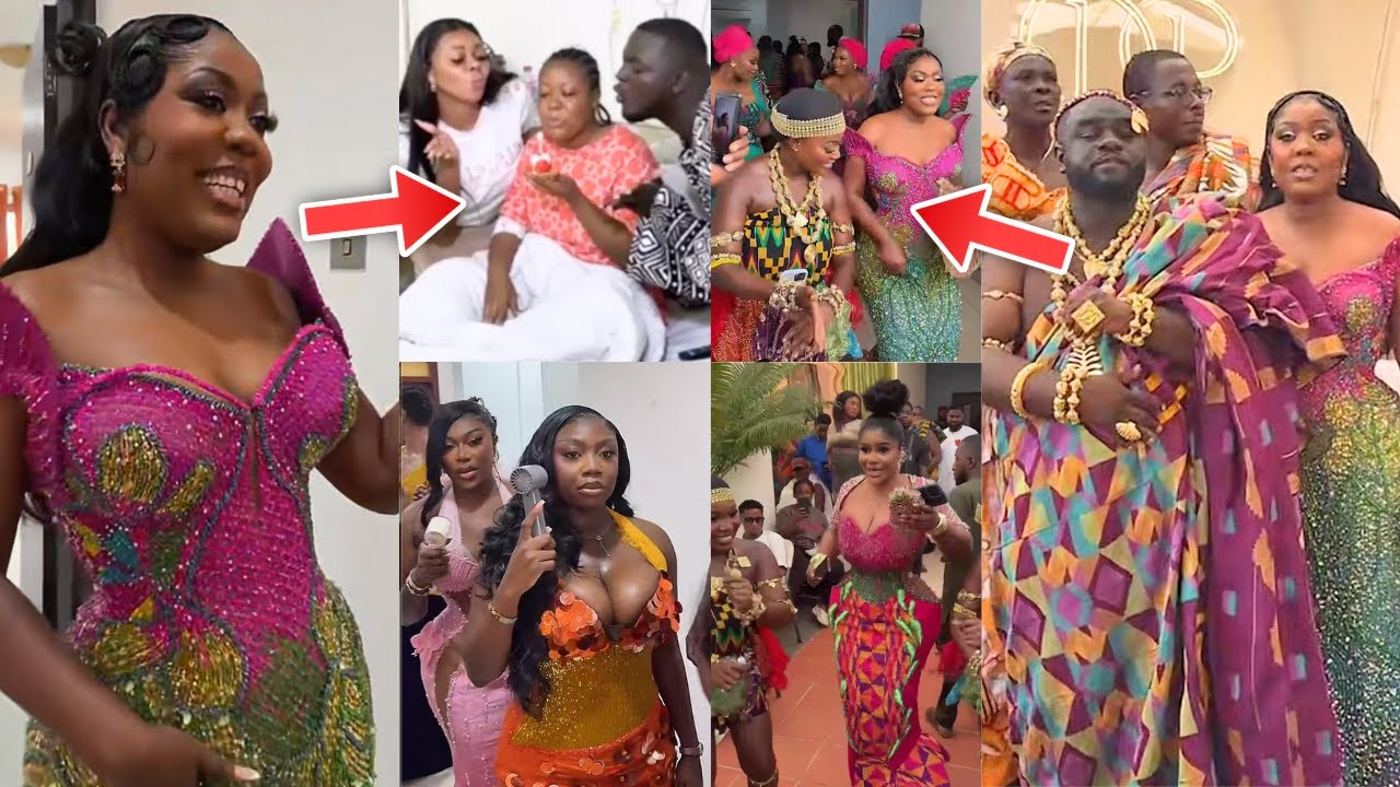 SnapChat Queen Kwatemaa Traditional Wedding; Stars Present But SnapChat Geng Missing & Bestie Absent