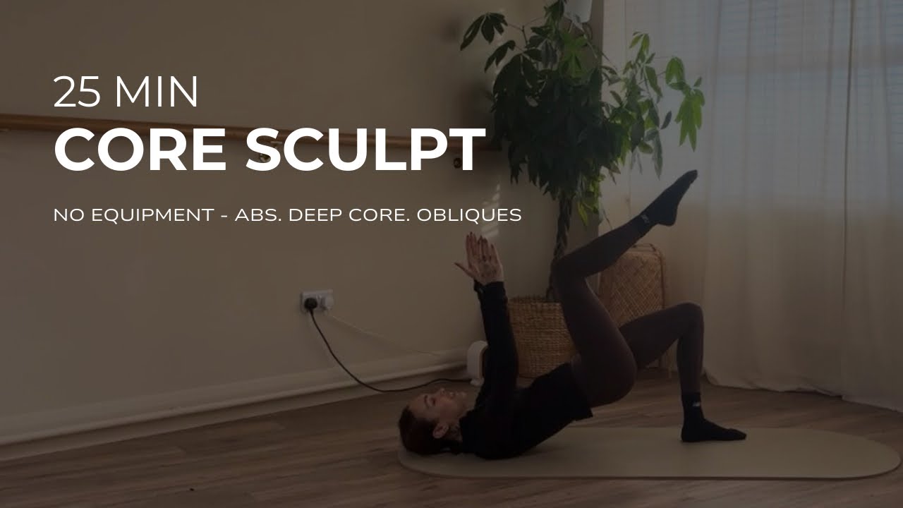 25 MIN CORE SCULPT | POWER PILATES FLOW | ABS OBLIQUES GLUTES (NO EQUIPMENT)