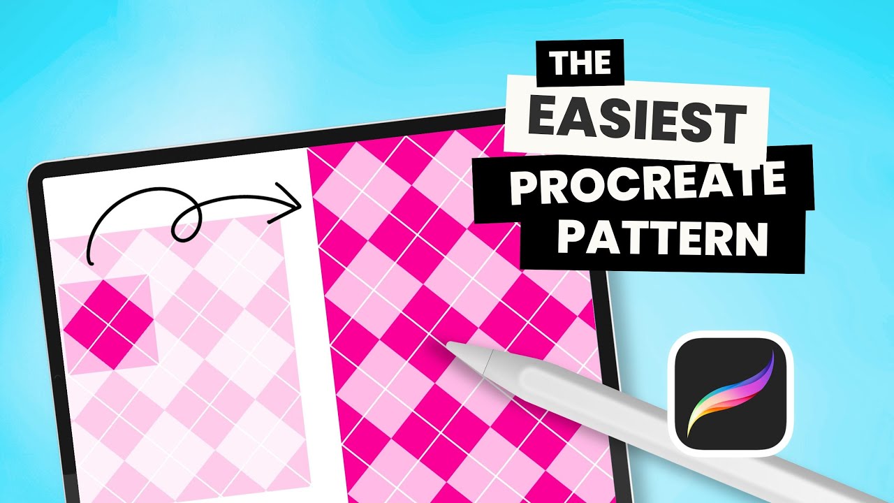 Как ПРОСТО и быстро создавать бесшовные повторяющиеся узоры в Procreate!
