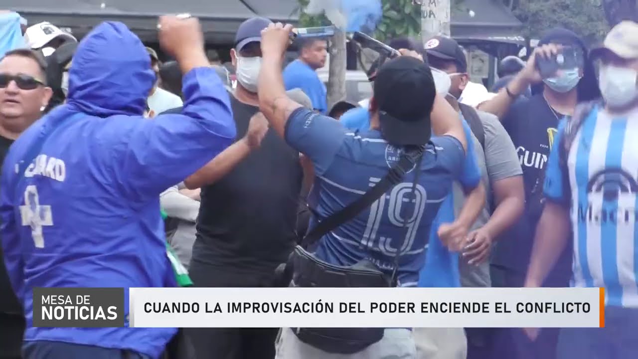 Policía detenido por las protestas: 
