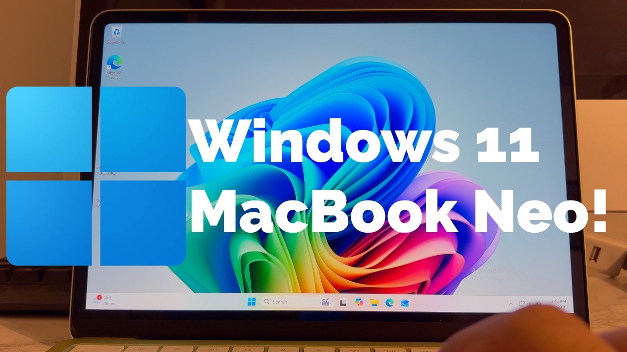 Windows 11 на MacBook Neo!