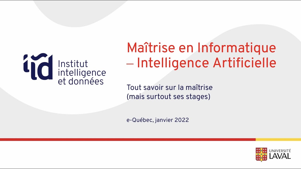 Tout savoir sur la maîtrise professionnelle en informatique - IA de l'Université Laval et ses stages