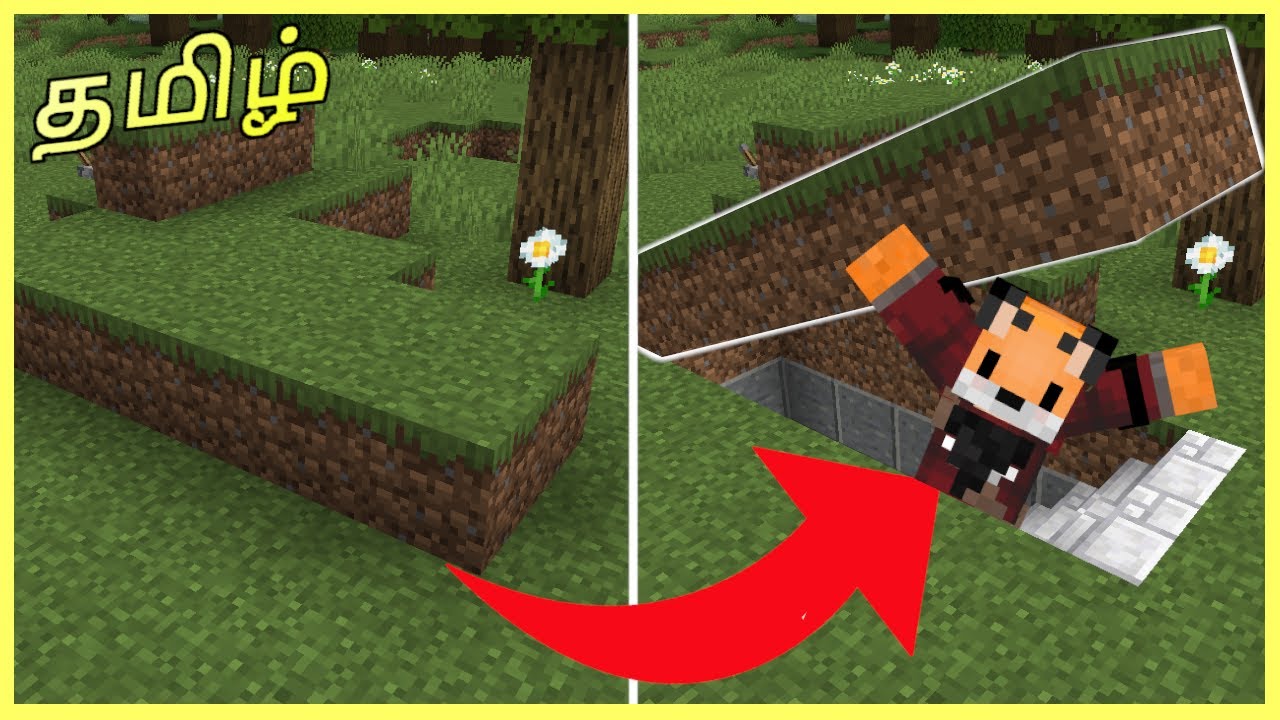 I MADE A SECRET UNDERGROUND BASE! | MINECRAFT TAMIL