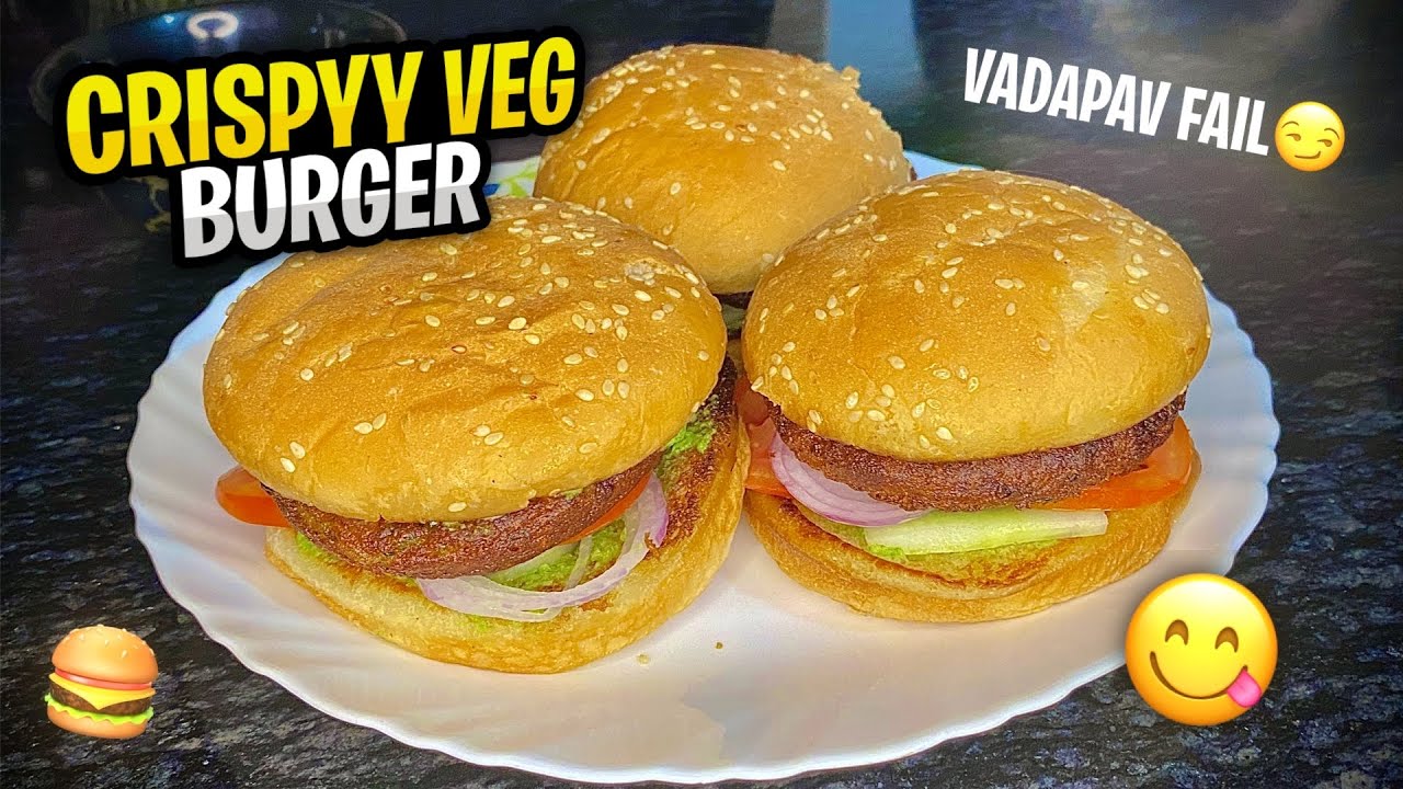 Crispy Veggie Burger Recipe | Home Made Veg Burger Patty | बाज़ार जैसा वेज बर्गर | #burgerrecipe