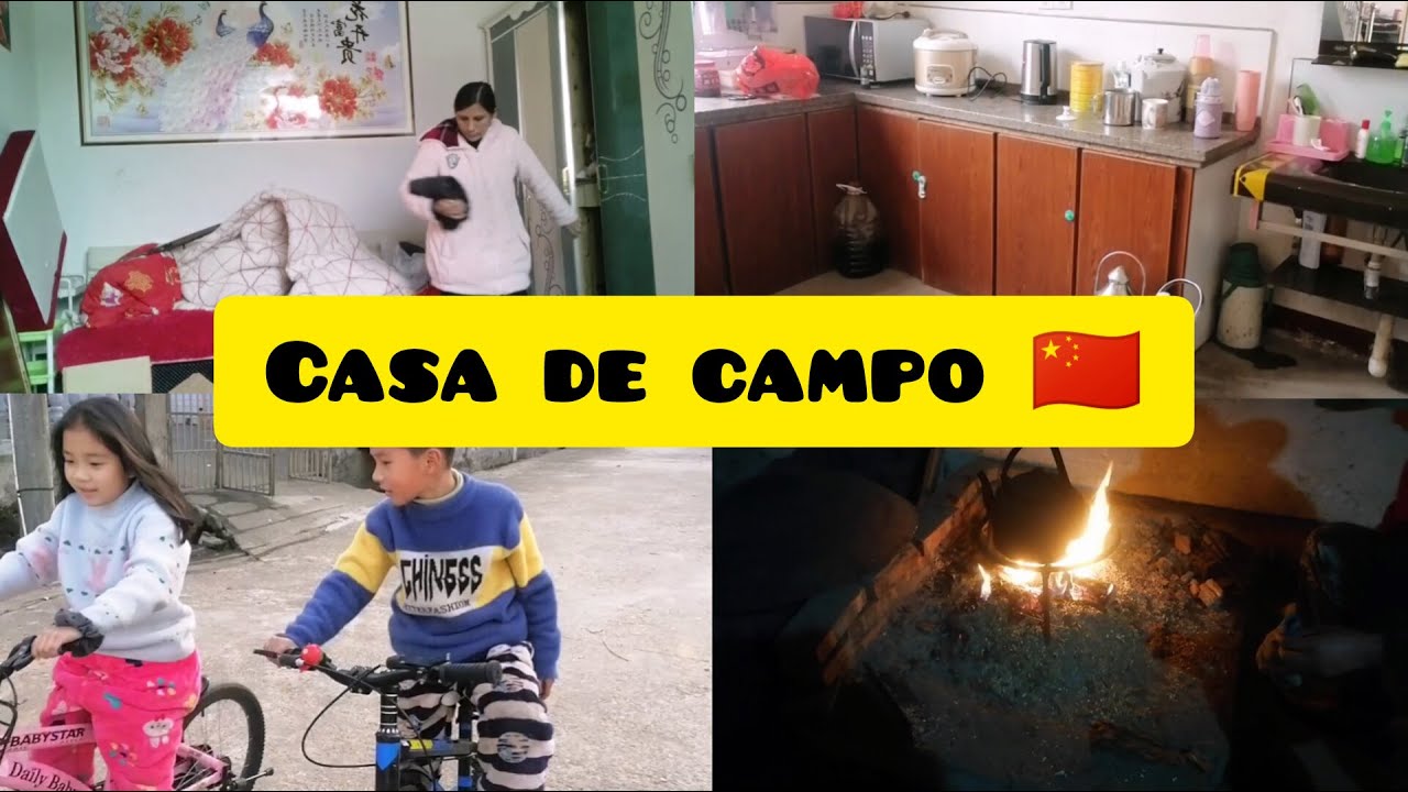 Casa de campo🇨🇳//limpiando🧹 una mini sala //mis hijos🇨🇳montando 🚴‍♀️