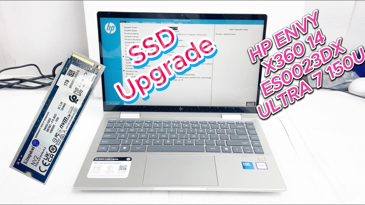 HP ENVY X360 14 ES0023DX ULTRA 7 150U SSD Upgrade | 9R8R3UA | HP ENVY X360 14