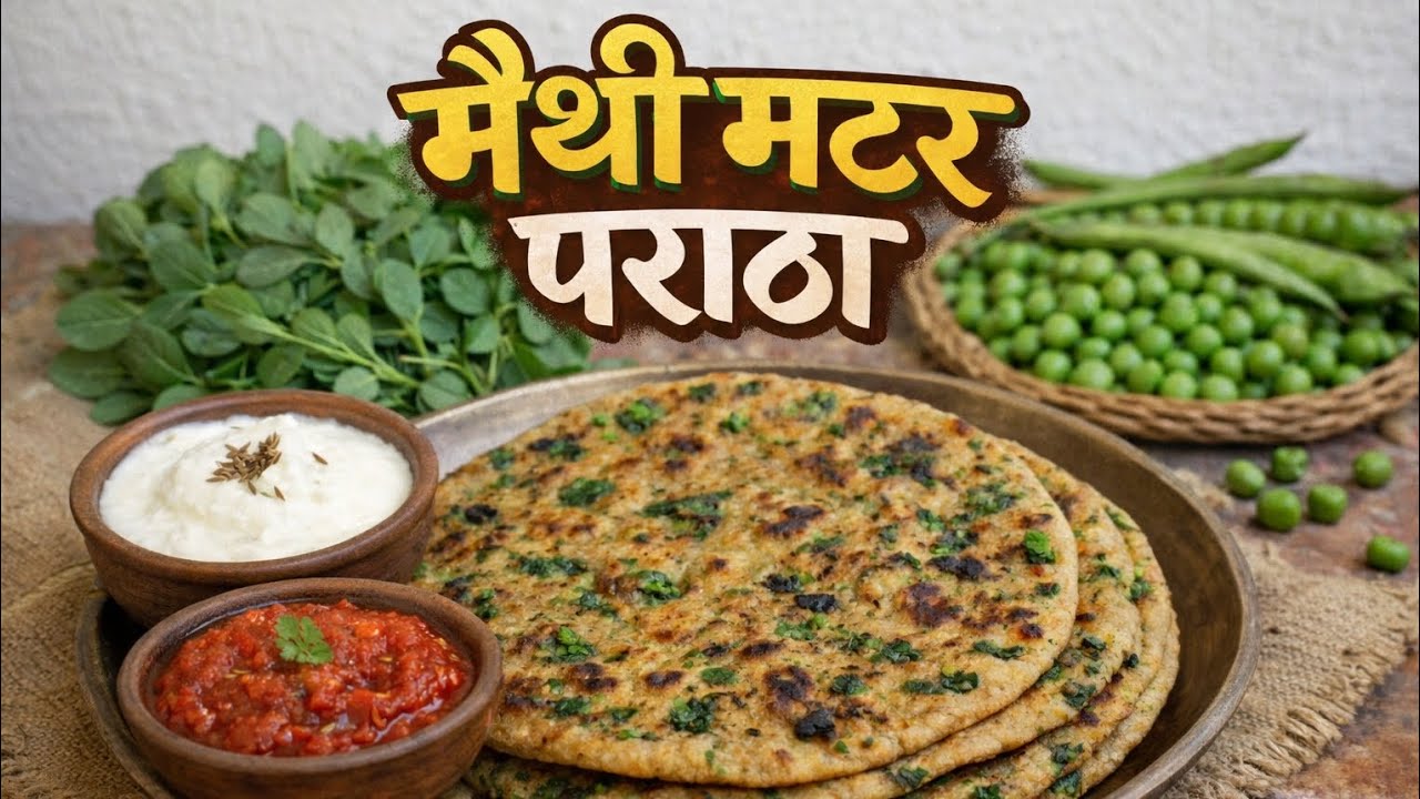 मेथी मटर पराठा ऐसा कि हर कोई पूछेगा रेसिपी 🤭#rajasthan#MethiMatarParatha#GharKaKhana#HealthyParatha