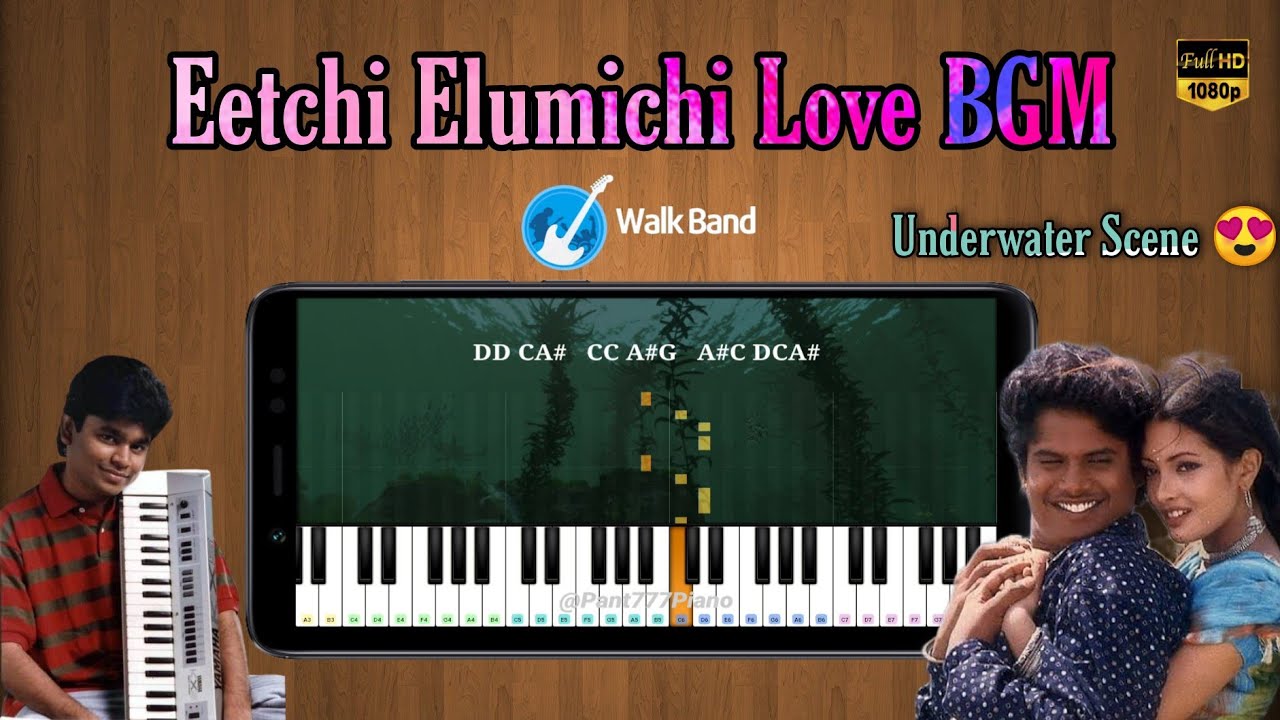 Taj Mahal - Eetchi Elumichi Flute Love BGM Piano Cover | A.R. Rahman | Bharathi Raja