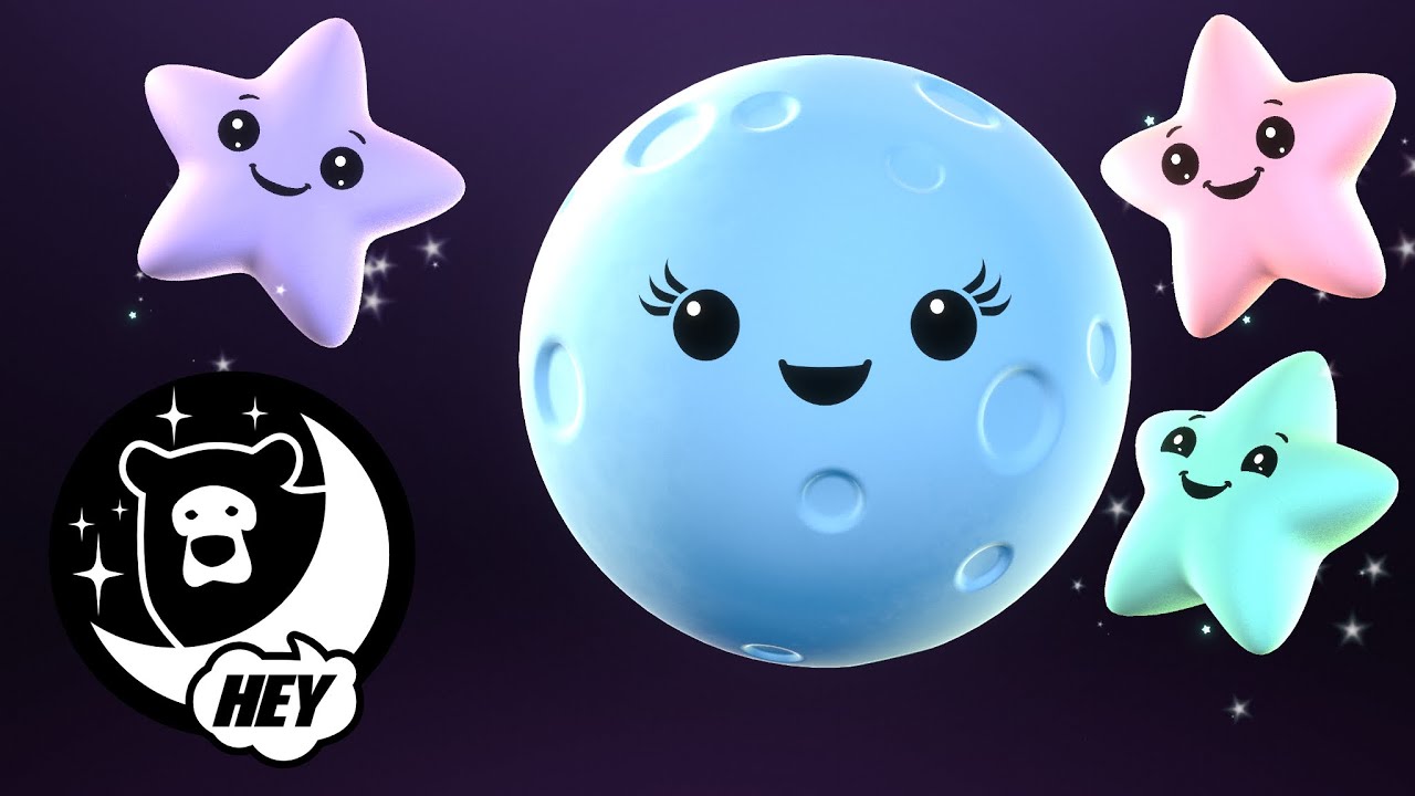 Hey Bear Bedtime - Mindful Moon® and Sleepy Stars Extended- Wind down Sleep Video