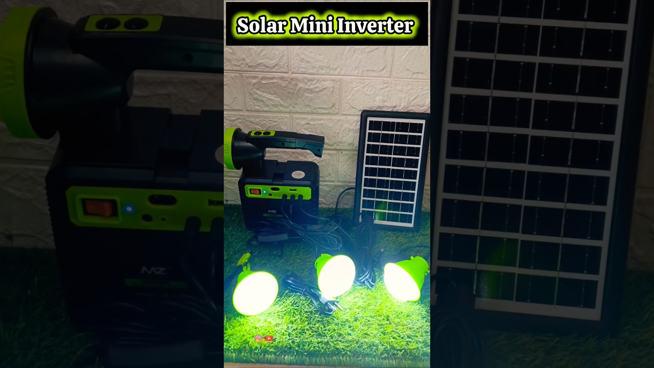 MZ M516 Solar Mini inverter |Portable inverter system with Bulbs #solar #inverter #miniinverter #mz
