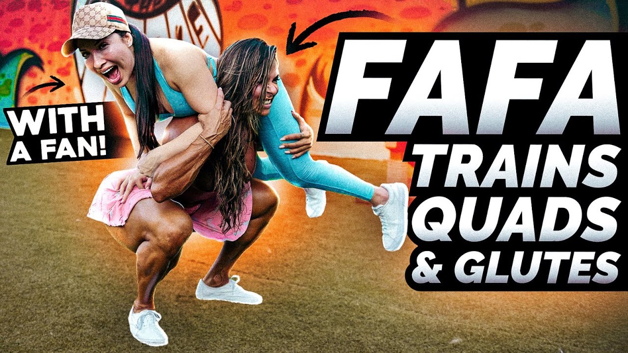 Fafa Takes Fan through Grueling Quads and Glutes Workout