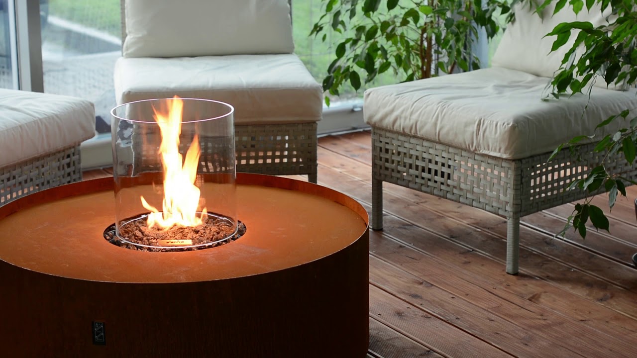 Planika Galio Fire Pit Corten Gaskamin