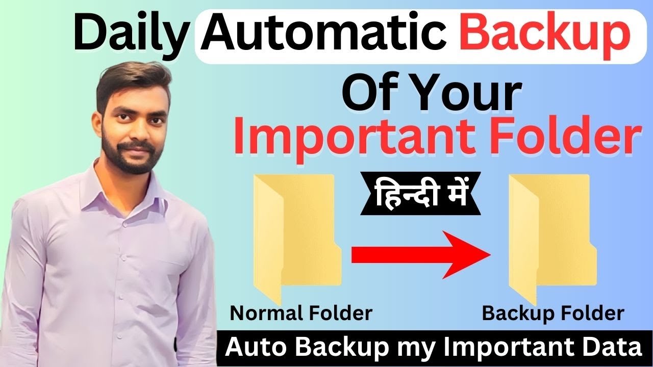 👌🔥 How to create an Automatic Backup from One Folder to Another Folder | auto backup folder  laptop