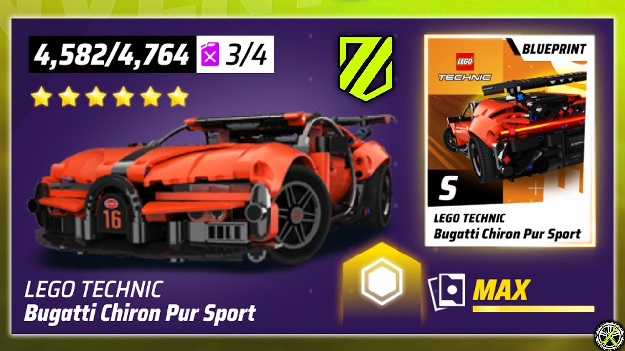 MAXing the Lego Technic Bugatti Chiron Pur Sport: Asphalt Legends RTG #852