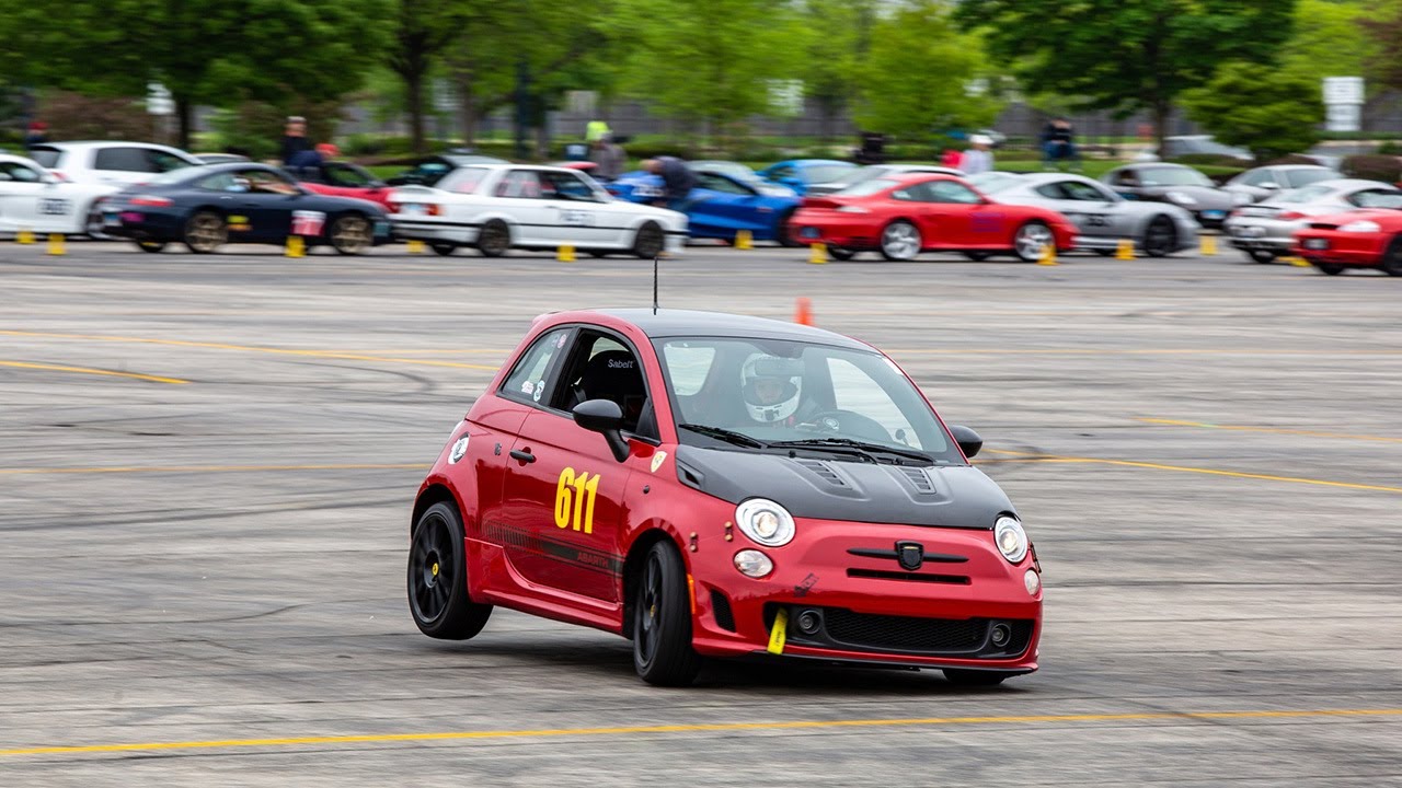 2013 Abarth 500 first autocross PCA Chicago - May 13 2023
