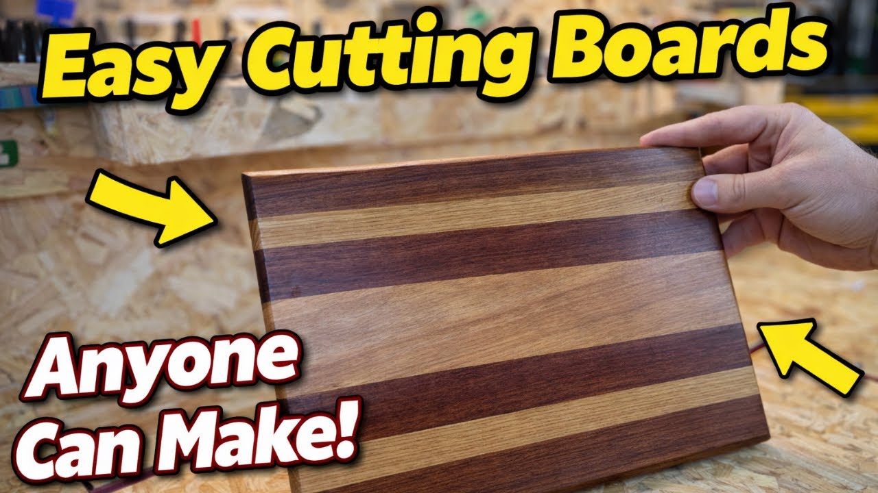 Cutting Board For Beginners | Easy Woodworking Project #woodworking #woodwork 