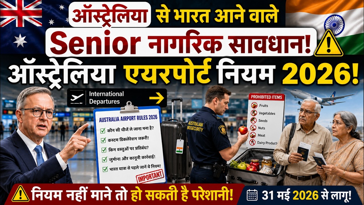 ऑस्ट्रेलिया एयरपोर्ट के नए Senior Citizens नियम 2026 हिंदी में | Indian Senior Citizens Must Watch✈️