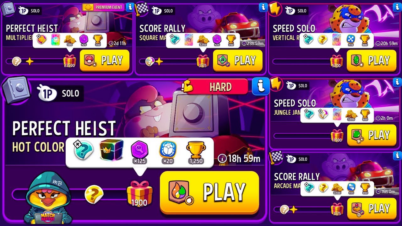 x6 SOLO 🔥 HARD Hot Color, Arcade Man, Jungle Jam, Square Match, Vertical Rush, Multiplier Mushrooms