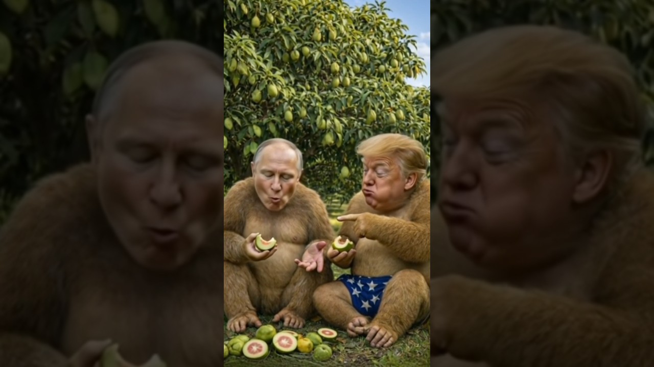 Trump is eating guava with Putin's monkey body, #usa #donaldtrump #shorFeed #viral #trending #shorts