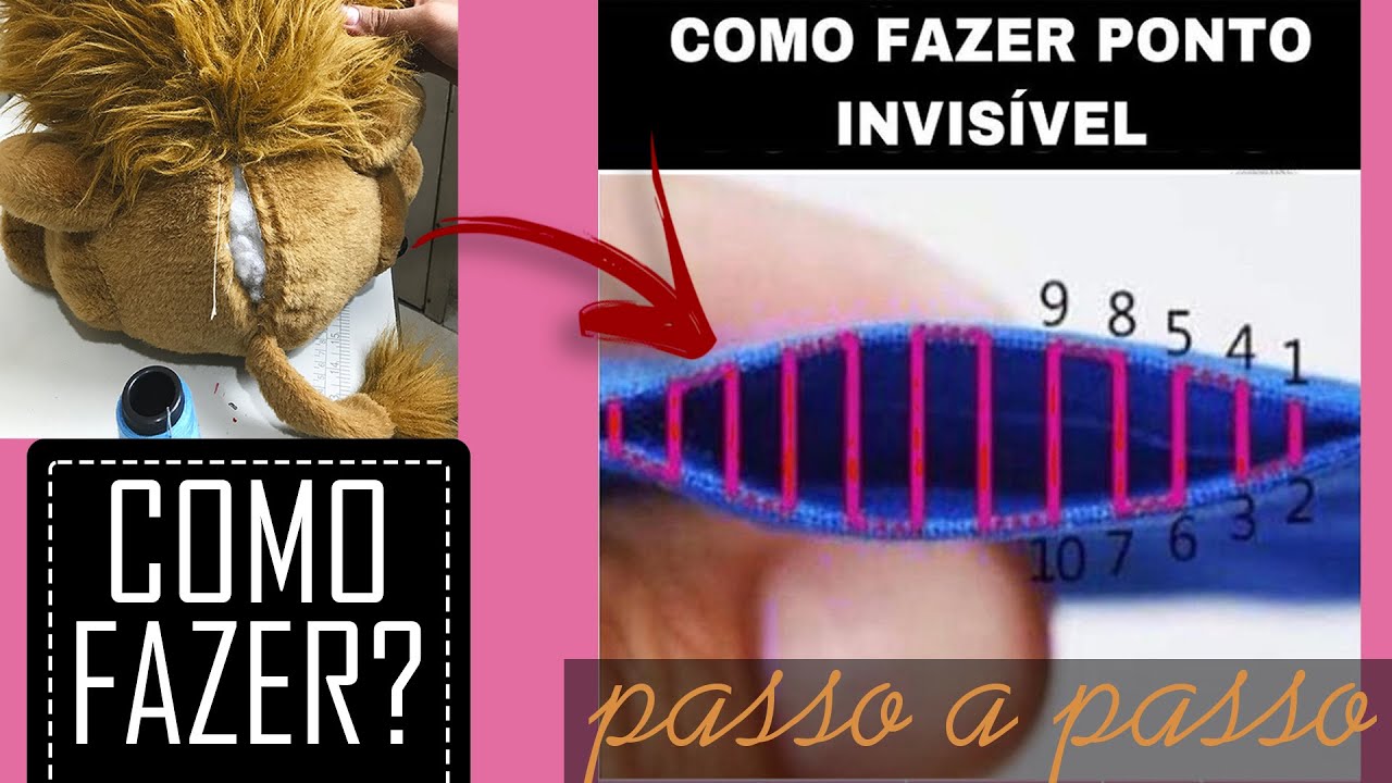 Como Fazer Costura Invisível Fácil  [Passo a Passo | Ponto Invisível | Acabamento à mão ]