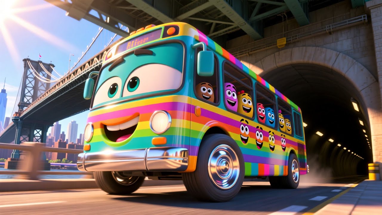 Бип-бип, детский автобус 🚌🎶 | Песенка про детский автобус для детей | Веселая обучающая поездка д...