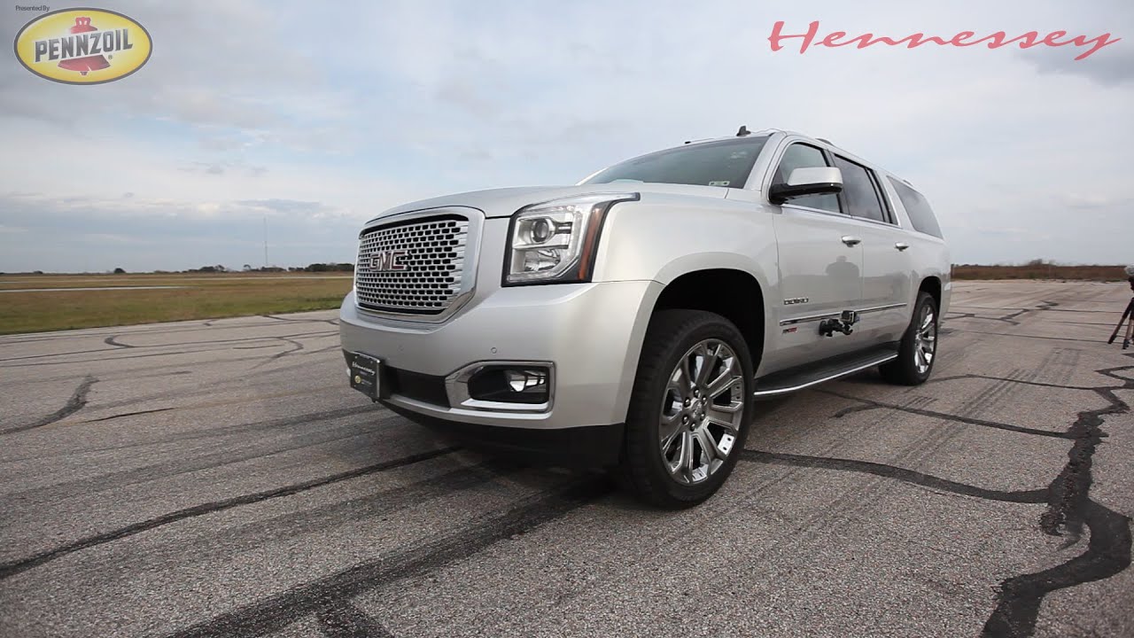650 HP GMC Denali vs Hellcat Drag Race!