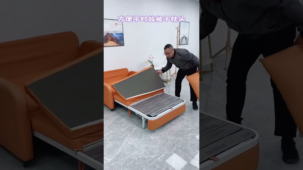 This multi-functional sofa bed can be used for both sitting and lying down; it's both a sofa