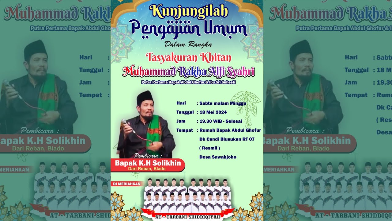 Pengajian Umum Dalam Rangka Tasyakuran Khitan MUHAMMAD RAKHA ALFI SYAHRI