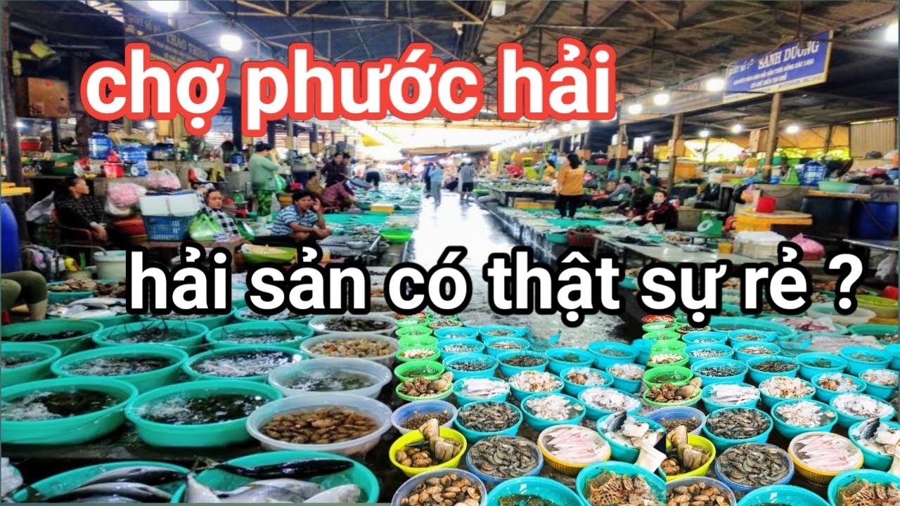 KHÁM PHÁ CHỢ HẢI SẢN PHƯỚC HẢI / rất lớn với nhiều loại hải sản giá rẽ khác nhau tuơi roi rói