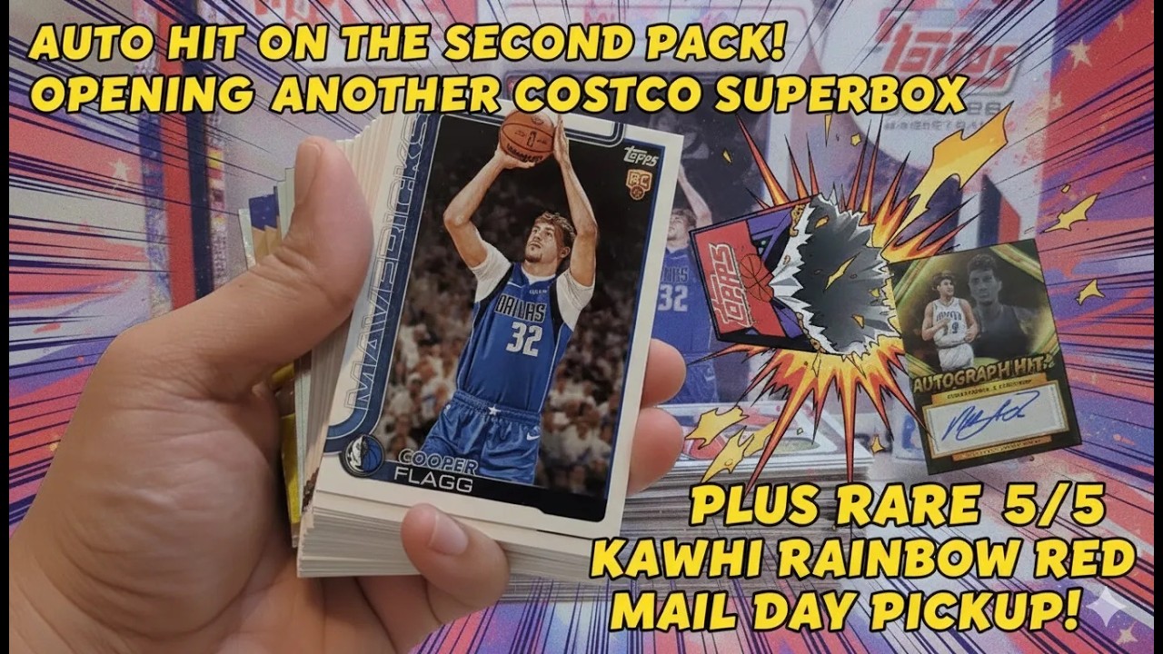 AUTO ON PACK 2! Costco Superbox Rip + Kawhi Leonard 5/5 Mail Day