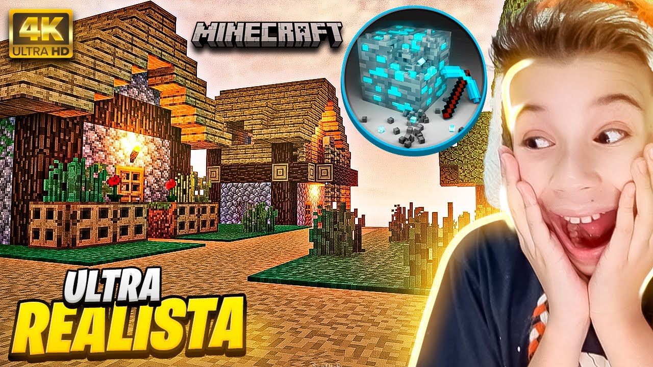 Minecraft mas o Realismo é Extremamente Assustador🤩